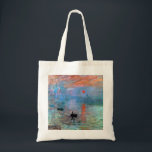 Claude Monet Impression Sunrise Tragetasche<br><div class="desc">Impression Sunrise gemalt von Claude Monet im Jahr 1872.</div>