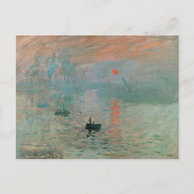 Claude Monet- Impressionism, Sunrise, Postkarte (Vorderseite)