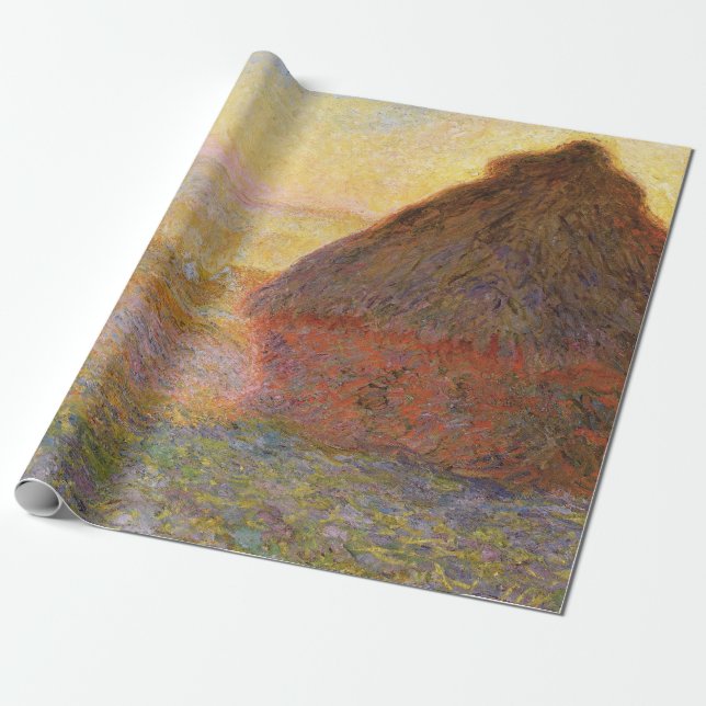Claude Monet Impressionist Painting Graystaks I Geschenkpapier (Ungerollt)