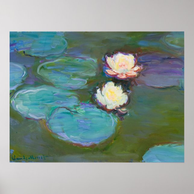 Claude Monet Impressionist Water Lilien Nympheas Poster (Vorne)