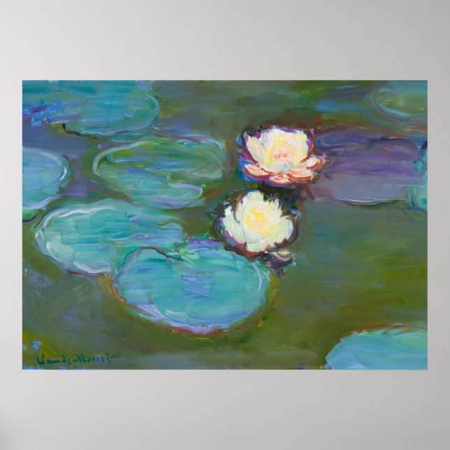 Claude Monet Impressionist Water Lilien Nympheas Poster (Vorne)