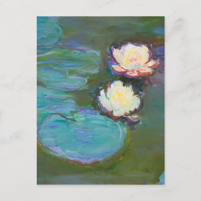 Claude Monet Impressionist Water Lilien Nympheas Postkarte (Vorderseite)