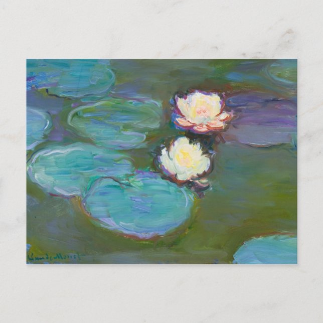 Claude Monet Impressionist Water Lilien Postcard Postkarte (Vorderseite)