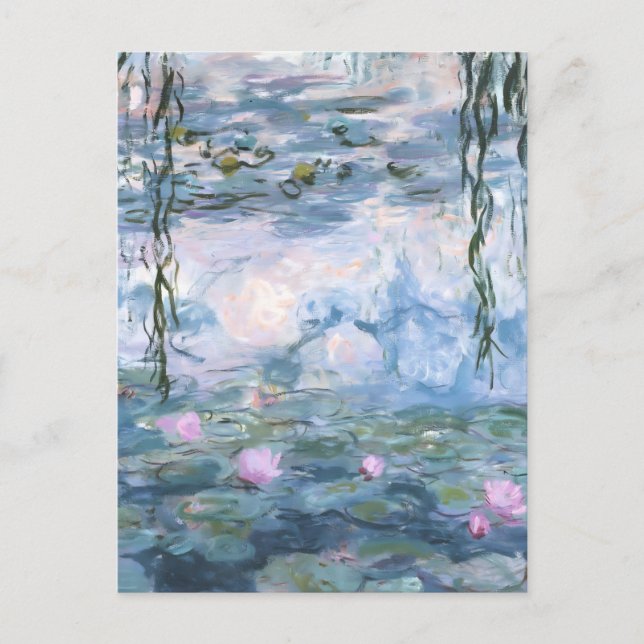 Claude Monet Impressionist Water Lillies Painting Einladungspostkarte (Vorderseite)