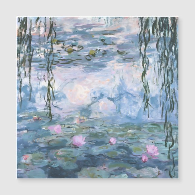 Claude Monet Impressionist Water Lillies Painting Magnetkarte (Vorderseite)