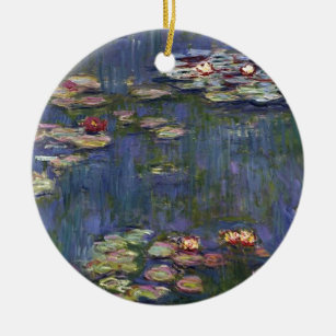Claude Monet impressionistische Lilien des Wassers Keramik Ornament