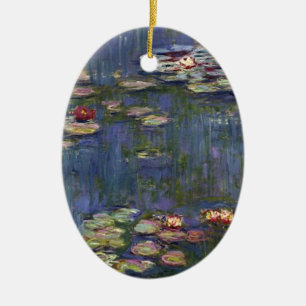 Claude Monet impressionistische Lilien des Wassers Keramik Ornament