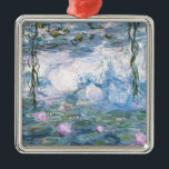 Claude Monet impressionistische Lilien des Wassers Ornament Aus Metall<br><div class="desc">Impressionistische Landschaftsmalerei von Claude Monet - Klassische Meisterwerke - Claude Monets beeindruckende Malserie - Claude Monet beeindruckende Lilien mit beeindruckendem Wasserbild</div>