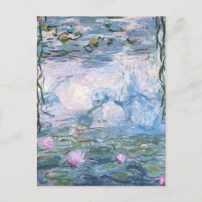 Claude Monet impressionistische Lilien des Wassers Postkarte (Vorderseite)