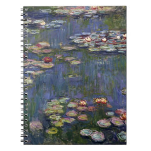 Claude Monet Impressionistische Wasserlilien-Maler Notizblock
