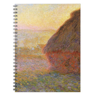 Claude Monet Impressionistisches Gemälde Graystaks Notizblock