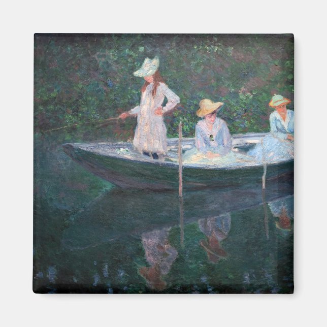 Claude Monet - In dem norwegischen Boot Magnet (Vorne)