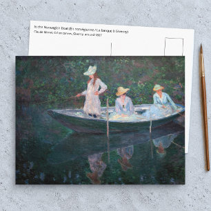 Claude Monet - In dem norwegischen Boot Postkarte