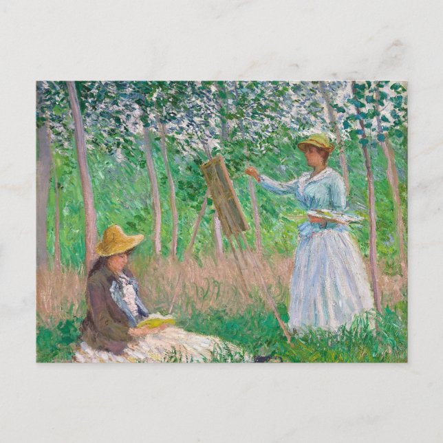 Claude Monet - In den Wäldern von Giverny Postkarte (Vorderseite)