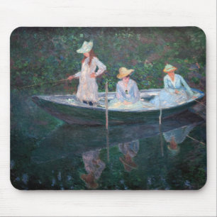 Claude Monet - In der Norvegienne-Boot in Giverny Mousepad