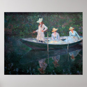 Claude Monet - In der Norvegienne-Boot in Giverny Poster