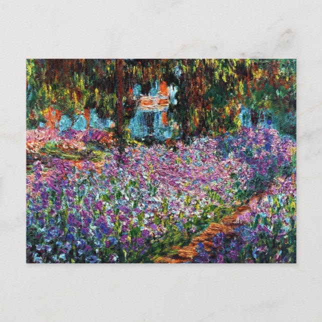 Claude Monet: Ire im Monet-Garten Postkarte (Vorderseite)