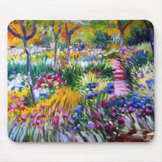 Claude Monet: Iris-Garten durch Giverny Mousepad (Vorne)