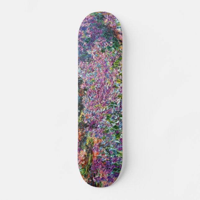 Claude Monet: Iris in Monets Garten Skateboard (Vorderseite)