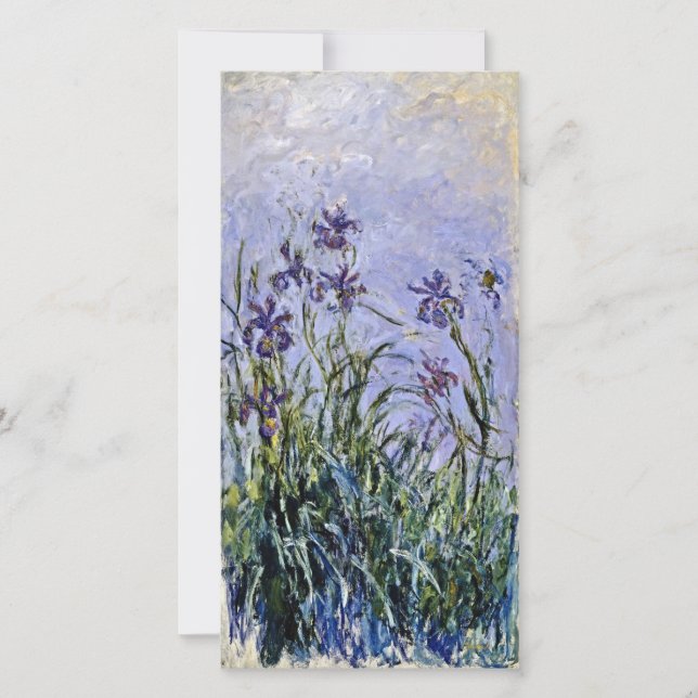 Claude Monet - Iris Mauves Feiertagskarte (Vorderseite)