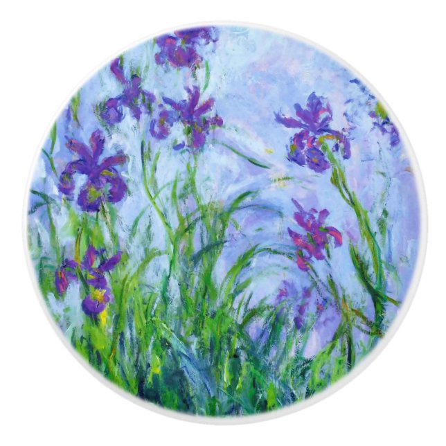 Claude Monet "Iris mauves" Keramikknauf (Vorderseite)