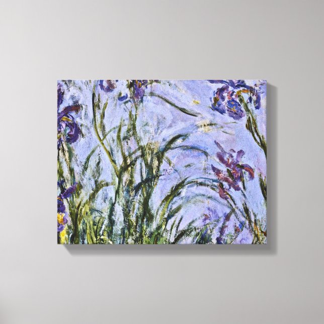 Claude Monet - Iris Mauves Leinwanddruck (Vorderseite)
