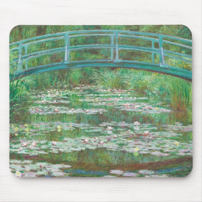 Claude Monet Japanese Footbridge. Impressionismus Mousepad (Vorne)
