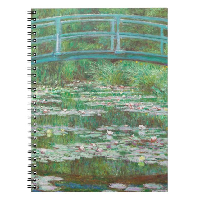 Claude Monet Japanese Footbridge. Impressionismus Notizblock (Vorderseite)