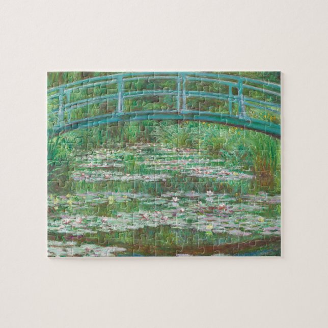 Claude Monet Japanese Footbridge. Impressionismus Puzzle (Horizontal)
