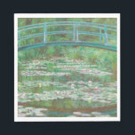 Claude Monet Japanese Footbridge. Impressionismus Serviette<br><div class="desc">Claude Monet "Japanese Footbridge" Serviette. Sommerwasserlilie Natur Impressionismus.</div>