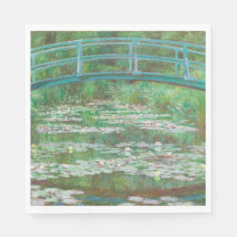Claude Monet Japanese Footbridge. Impressionismus Serviette