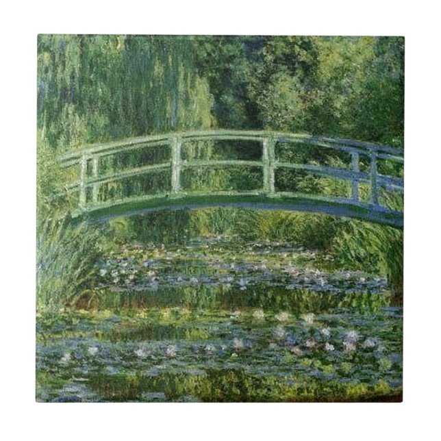 Claude Monet - japanische Brücke Fliese (Vorderseite)