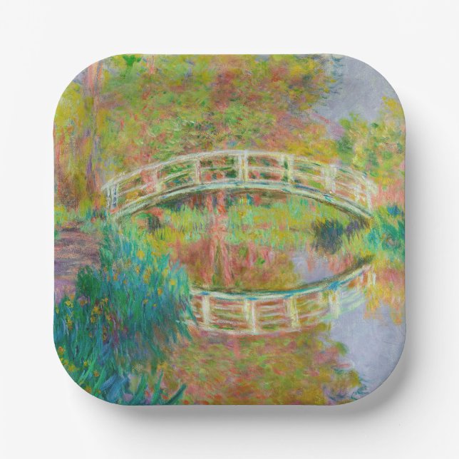 Claude Monet - Japanische Brücke, Giverny Pappteller (Vorderseite)