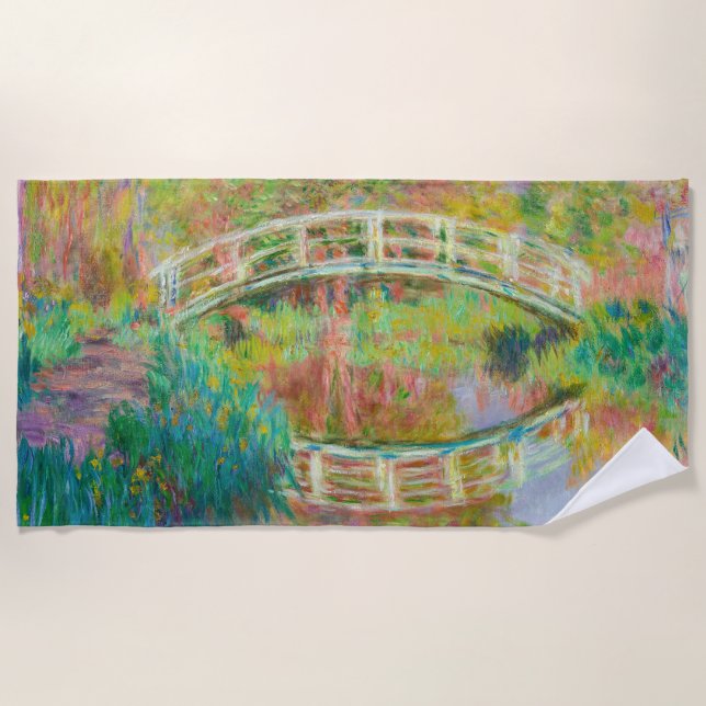 Claude Monet - Japanische Brücke, Giverny Strandtuch (Vorderseite)