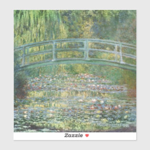 Claude Monet Japanische Brücke Seerosen Kunst Aufkleber