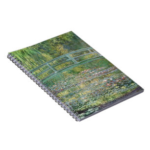 Claude Monet Japanische Brücke Seerosen Kunst Notizblock