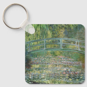 Claude Monet Japanische Brücke Seerosen Kunst Schlüsselanhänger