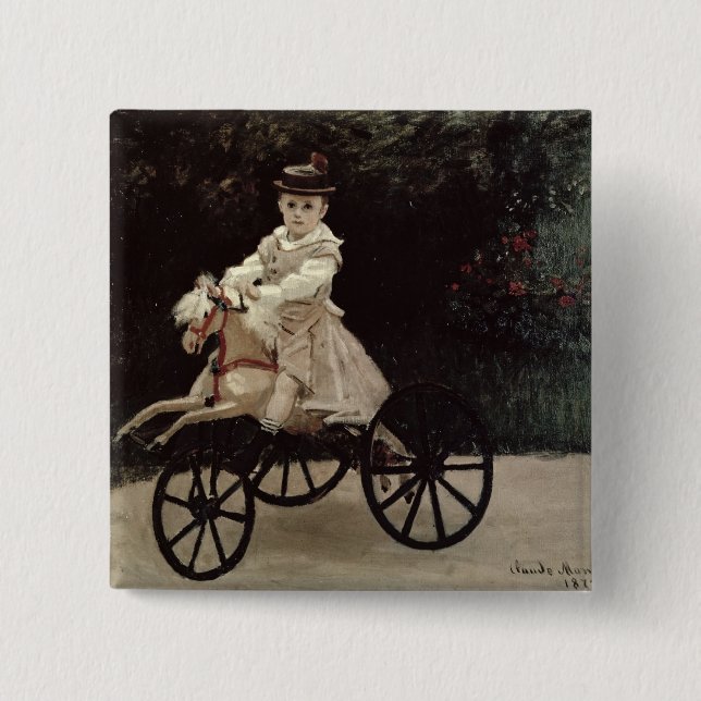 Claude Monet | Jean Monet auf seinem Hobby-Pferd, Button (Vorderseite)