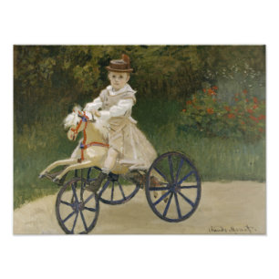 Claude Monet - Jean Monet über sein Hobby-Pferd Fotodruck