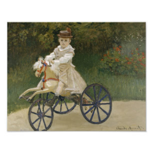 Claude Monet - Jean Monet über sein Hobby-Pferd Fotodruck