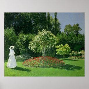Claude Monet   Jeanne Marie Lecadre im Garten Poster
