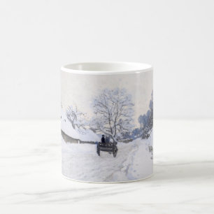 Claude Monet - Karre auf der verschneiten Straße i Kaffeetasse