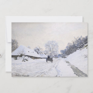 Claude Monet - Karren auf der verschneiten Straße Einladung