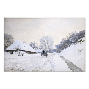 Claude Monet - Karren auf der verschneiten Straße Fotodruck