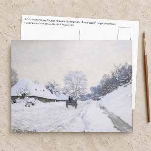 Claude Monet - Karren auf der verschneiten Straße  Postkarte