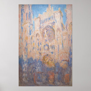 Claude Monet - Kathedrale Rouen bei Sonnenuntergan Poster
