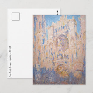 Claude Monet - Kathedrale Rouen bei Sonnenuntergan Postkarte