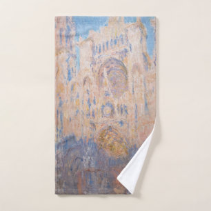 Claude Monet - Kathedrale von Rouen bei Sonnenunte Badhandtuch Set