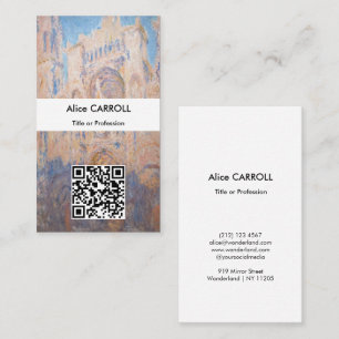 Claude Monet - Kathedrale von Rouen bei Sonnenunte Visitenkarte