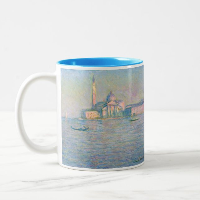 Claude Monet - Kirche San Giorgio Maggiore Zweifarbige Tasse (Links)